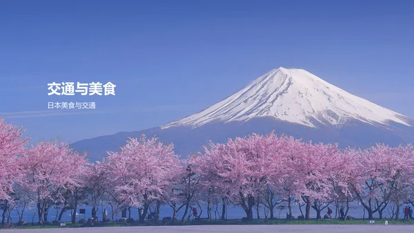 蓝色现代日本旅行全攻略PPT模板