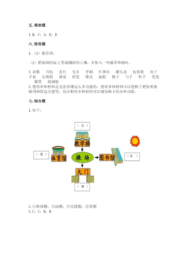 教科版小学二年级上册科学期末测试卷精品（实用）.docx