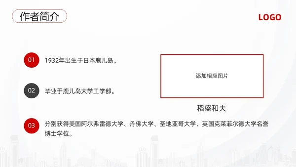红黑简约3d活法稻盛和夫PPT模板宣传PPT动态PPT读书分享