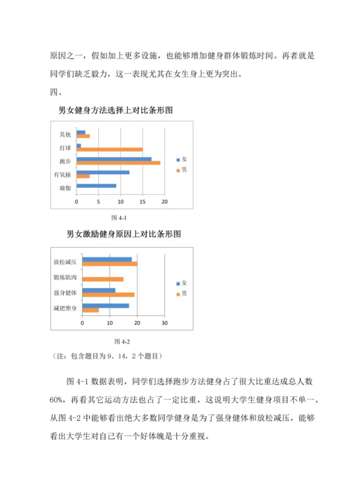 大学生健身调研研究报告.docx