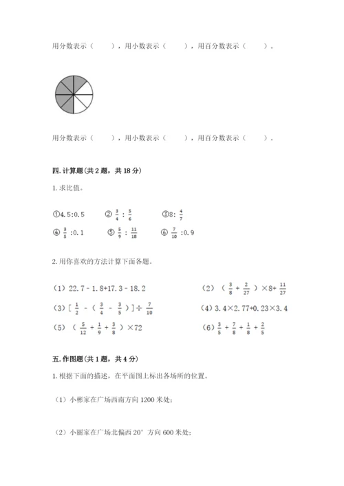 人教版六年级上册数学期末测试卷（完整版）word版.docx