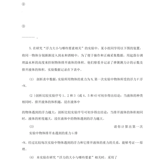 初中竞赛辅导题：浮力(无答案).docx