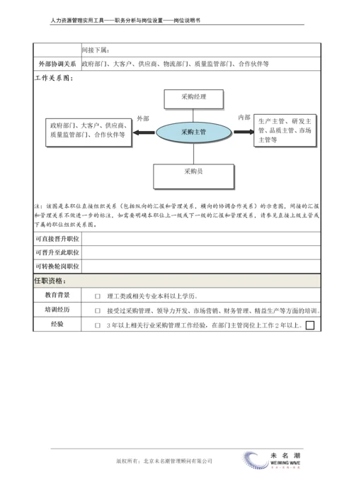 岗位说明书：采购主管.docx