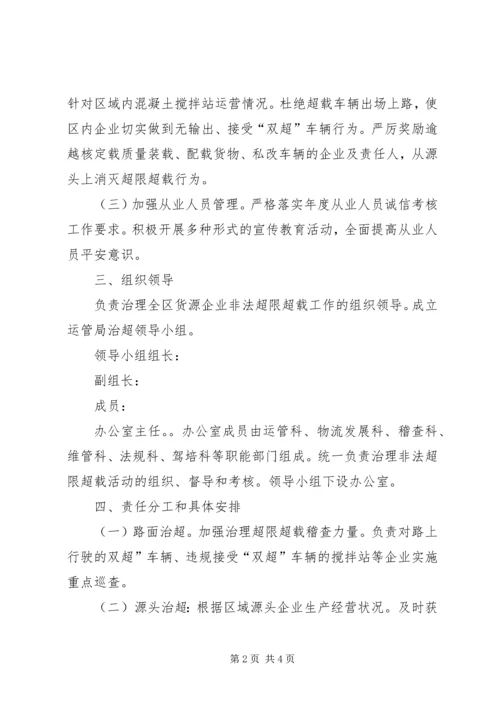 运管所整治非法超限超载方案.docx