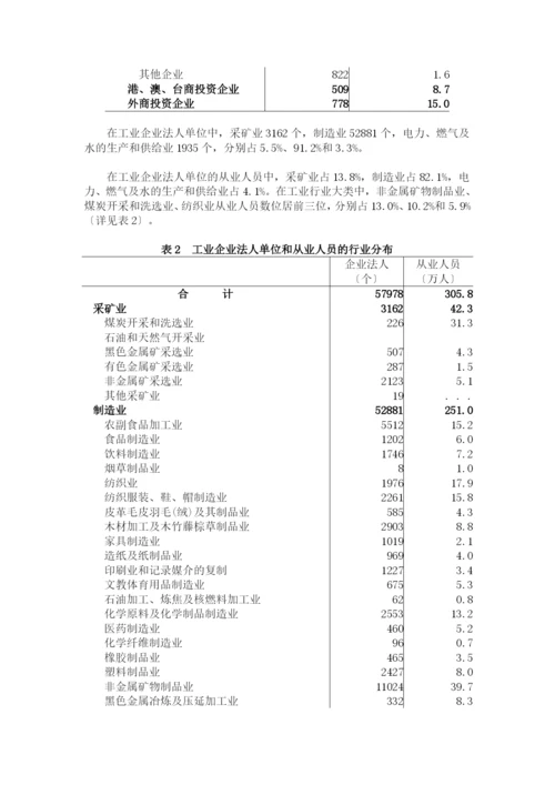 安徽省第二次经济普查主要数据公报(第二号).docx