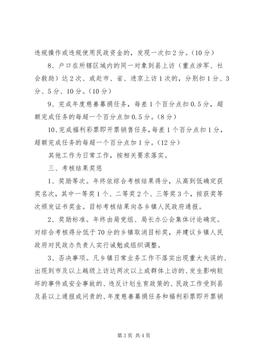 乡镇民政管理考核工作方案.docx