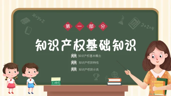 小学生知识产权科普课堂通用PPT模板