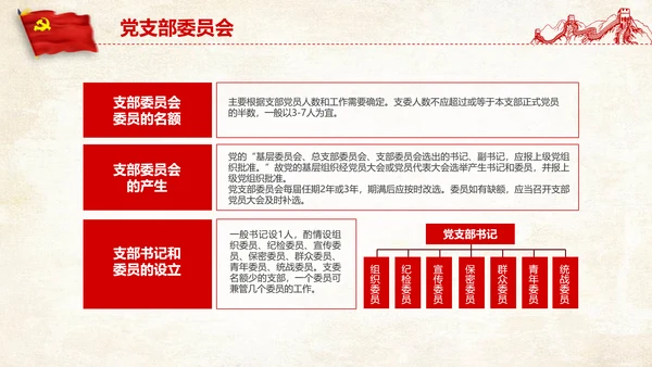 党支部党务工作党建知识培训党课PPT模板