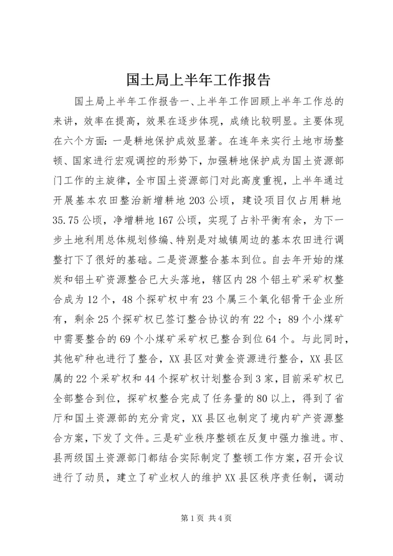 国土局上半年工作报告 (2).docx