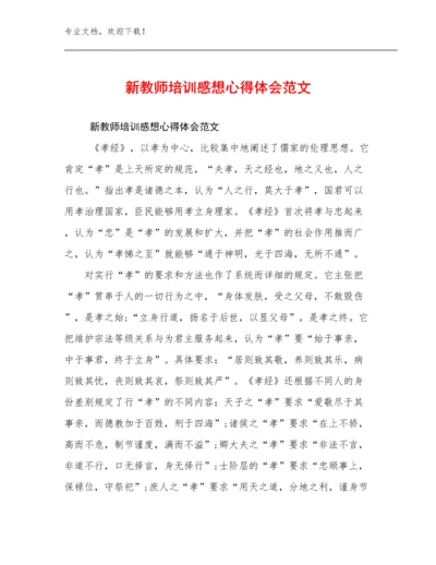 最新新教师培训感想心得体会范文范文24篇文档汇编.docx