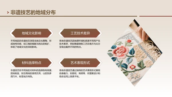 棕色中国风非遗技艺与精神的传承PPT模板