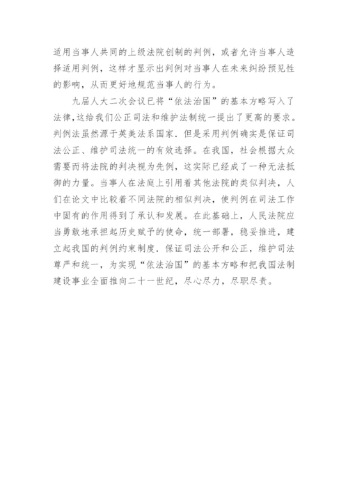 试论建立判例约束制度论文.docx