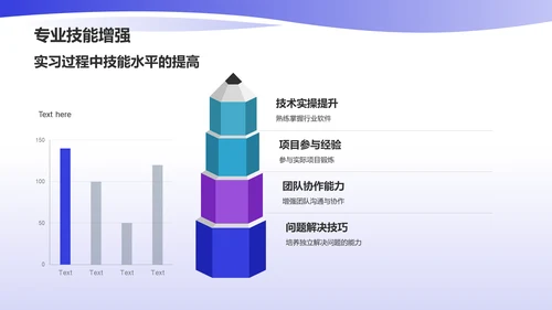 蓝色渐变实习总结PPT模板