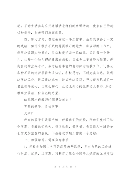 幼儿园小班教师述职报告范文.docx