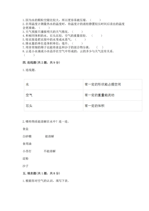 教科版三年级上册科学期末测试卷含解析答案.docx