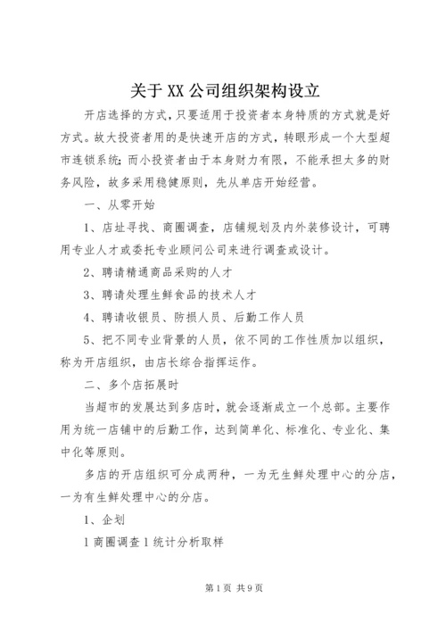 关于XX公司组织架构设立 (3).docx