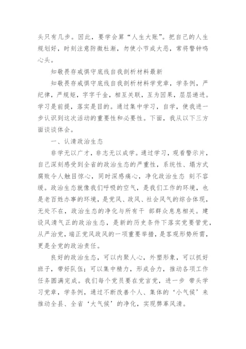 知敬畏,存戒惧,守底线心得体会8篇.docx