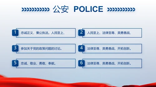 蓝色大气公安人民警察动态PPT