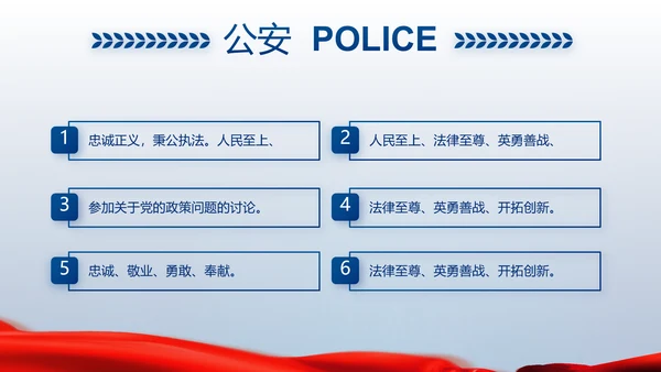 蓝色大气公安人民警察动态PPT