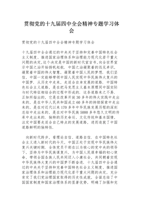贯彻党的十九届四中全会精神专题学习体会.docx