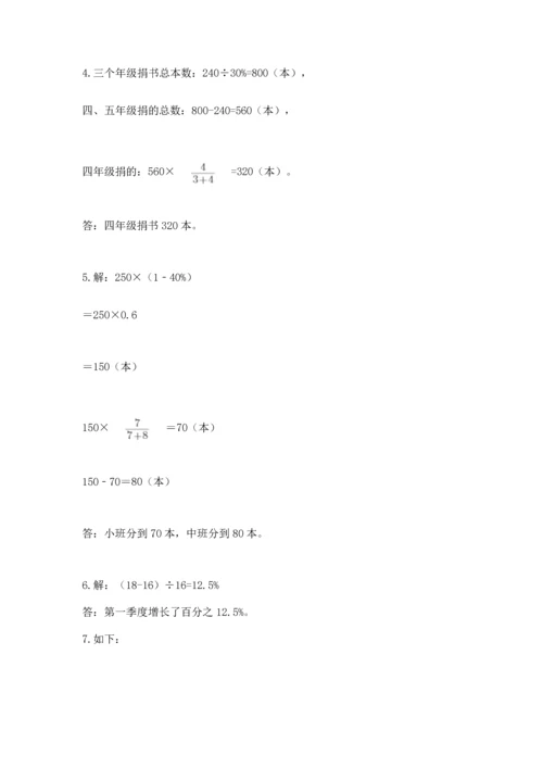 小学六年级上册数学期末测试卷含答案【预热题】.docx