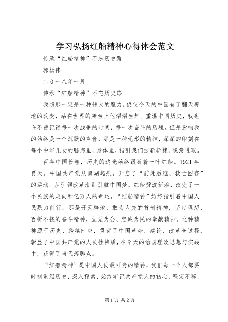 学习弘扬红船精神心得体会范文.docx