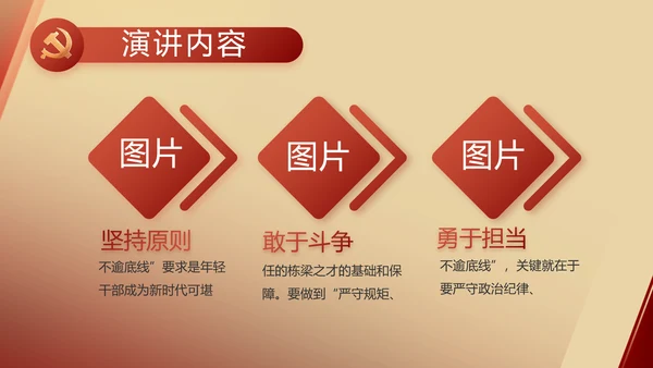 红色党建党支部述职报告动态PPT党课