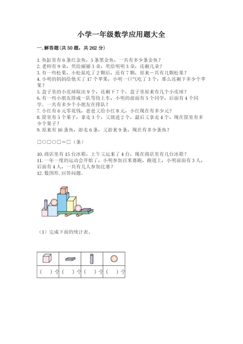 小学一年级数学应用题大全精品【典优】.docx