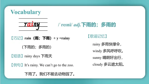 Unit 4  How's the weather today?  Lesson 23- Lesso