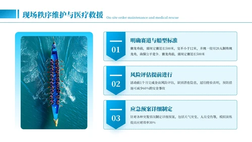 蓝色简约风端午赛龙舟PPT模板