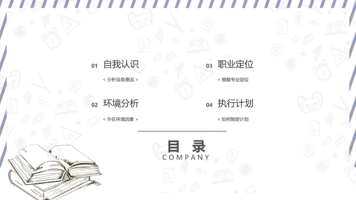 简约大学生职业生涯规划PPT模板