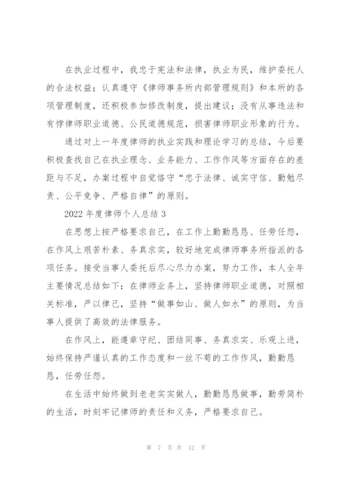 2022年度律师个人总结.docx