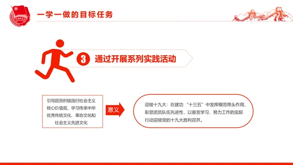 中国共青团一学一做五四青年节PPT模板