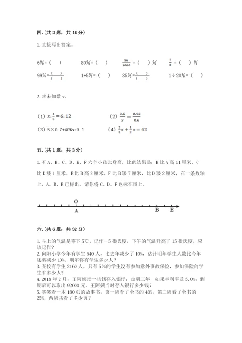 小学毕业班数学检测题完美版.docx