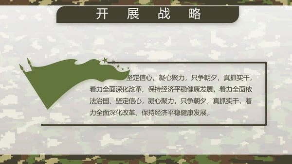 迷彩风军队军事工作总结汇报动态PPT