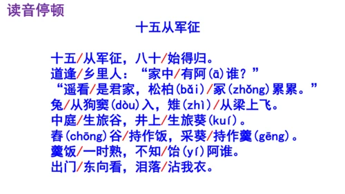 第24课《十五从军征》精品实用高效课件(共18张PPT)
