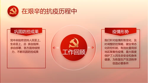 红色大气党政党风廉洁述职报告PPT
