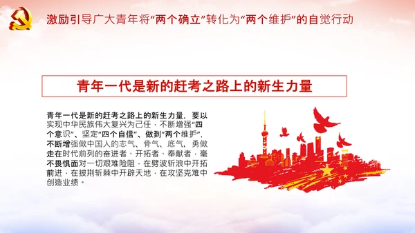 团委共青团学习两个确立的决定性意义党课PPT