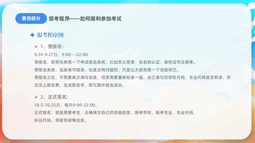 蓝色水彩插画风考研经验分享课件PPT