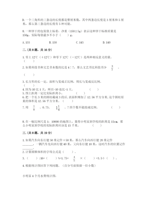 苏教版数学六年级下册试题期末模拟检测卷必考题.docx