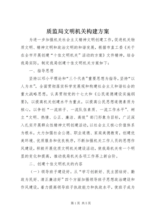 质监局文明机关构建方案.docx