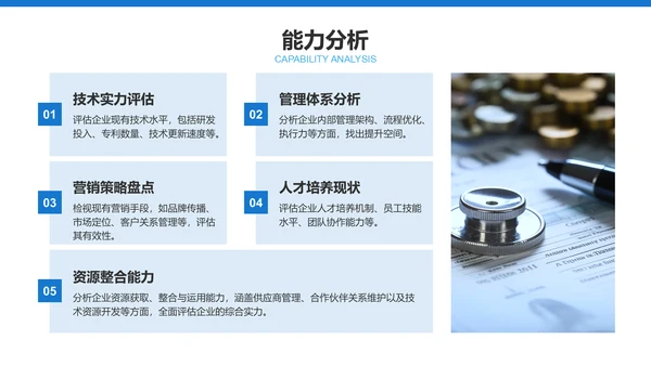 蓝色商务风企业市场竞争力提升计划PPT模板