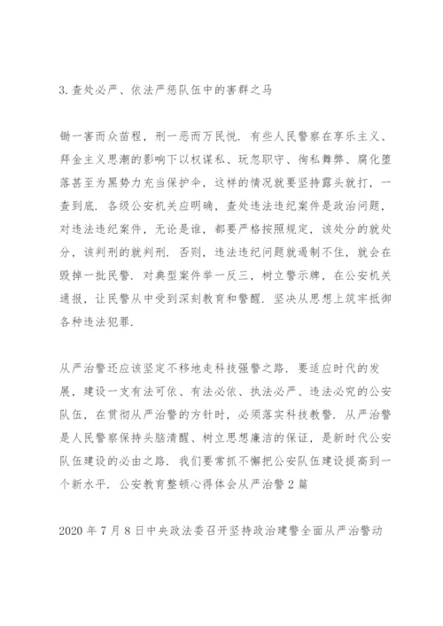 公安教育整顿心得体会从严治警3篇.docx