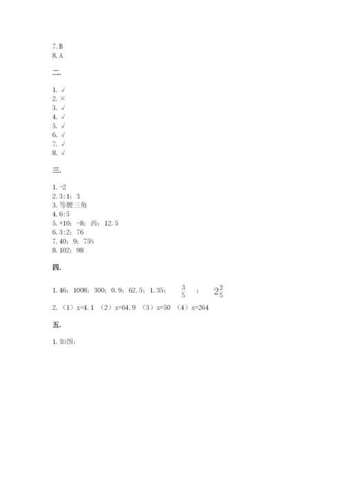 苏教版数学小升初模拟试卷附完整答案【各地真题】.docx