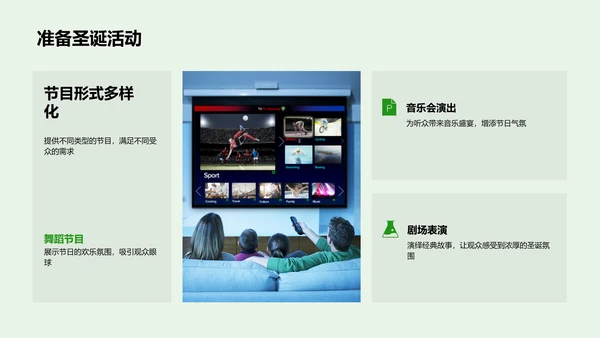策划圣诞媒体活动PPT模板