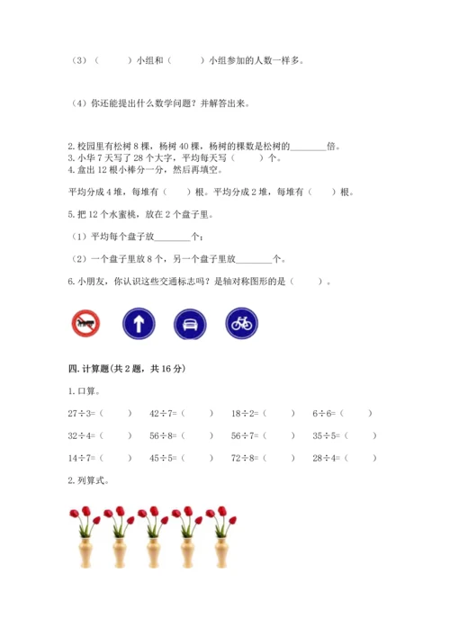 人教版二年级下册数学期中测试卷（必刷）.docx