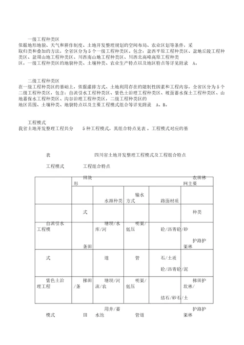 四川省土地开发工程建设标准