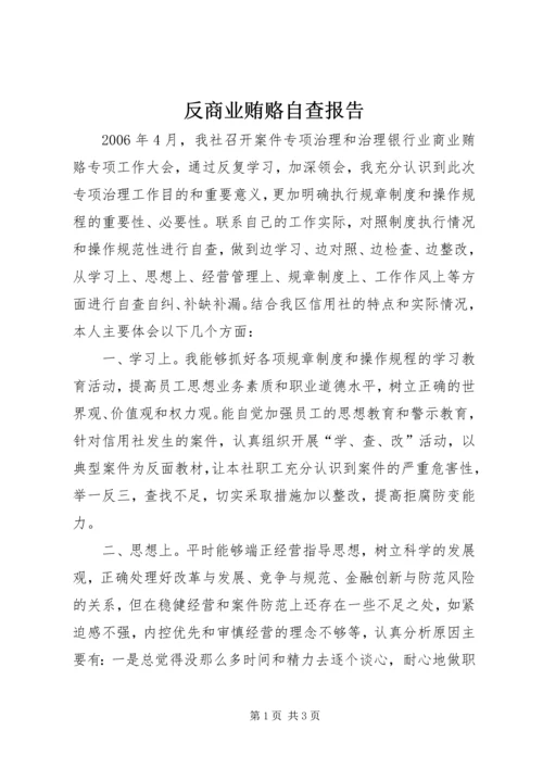 反商业贿赂自查报告.docx