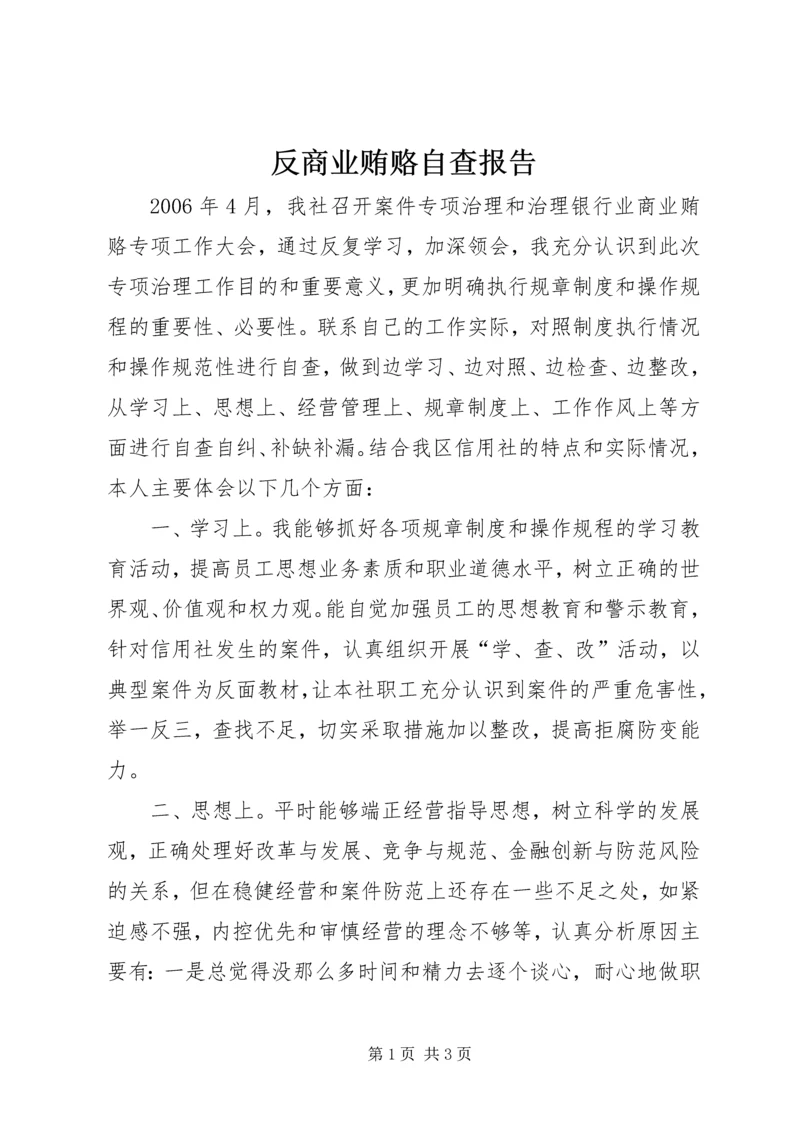 反商业贿赂自查报告.docx