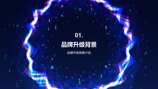 蓝色炫酷品牌升级发布会PPT模板